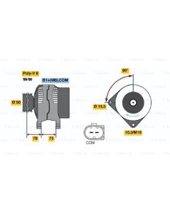 E46 / E60 / E83 X3 Alternator 14V 150Amp (Bosch) 1999-2004