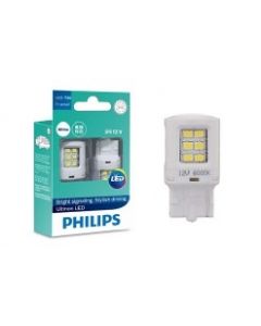 Philips W21W LED White Ultinon 6000K Brighter Light 12v 1w (Set of Two)