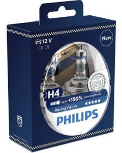 Philips H4 Globe Set - +150% Racing Vision