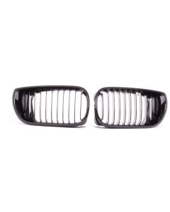 E46 Kidney Grill Set 2001-2004 (Facelift) - Chrome Surround 