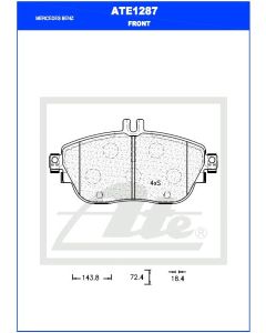 W176 /W246 Front Brake Pads (ATE) 2012+