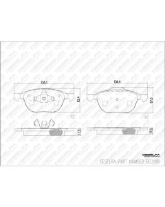 Mazda 3 Front Brake Pads 2004+ (1.6/2.0 Engine) 
