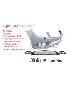 W204 C63 AMG Front Bumper Set 2008-2011 (W/PDC holes) - 