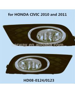 Honda Civic Fog Light Set 2009-2011 With Grills and Chrome Surrounds