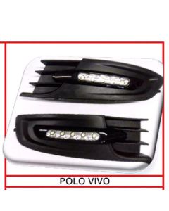 Polo Vivo 2010+ DRL Style Bumper Foglights With Frame