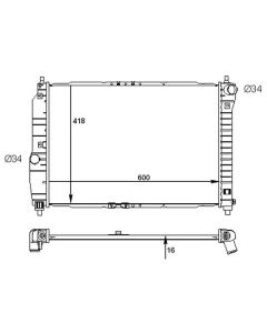 Aveo Radiator 1.5 2003-2008 (5 Door) - Manual