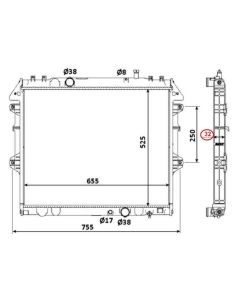 Toyota Hilux Vigo  Radiator 2005  2.5/3.0