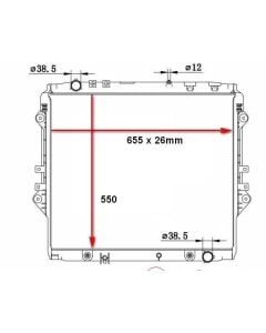 Hilux / Fortuner GD-6 Radiator (Automatic - Diesel) 2016+