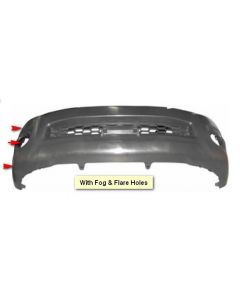 Hilux Front Bumper 2008-2011 (with Fog Holes, with Bumper Grill & Flare Holes)
