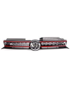 Golf 6 GTI Grille + Red Moulding + GTI  Badge Hole 2009-2012