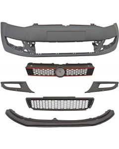 Polo 7 Front Bumper + Washer Hole Plain GTI 2015-2018